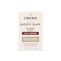 Cremo Exfoliating Body Bar for Men, Bourbon & Oak Scent, Multi-Layered Fragrance That Buffs, Cleanses and Hydrates Skin, 5oz