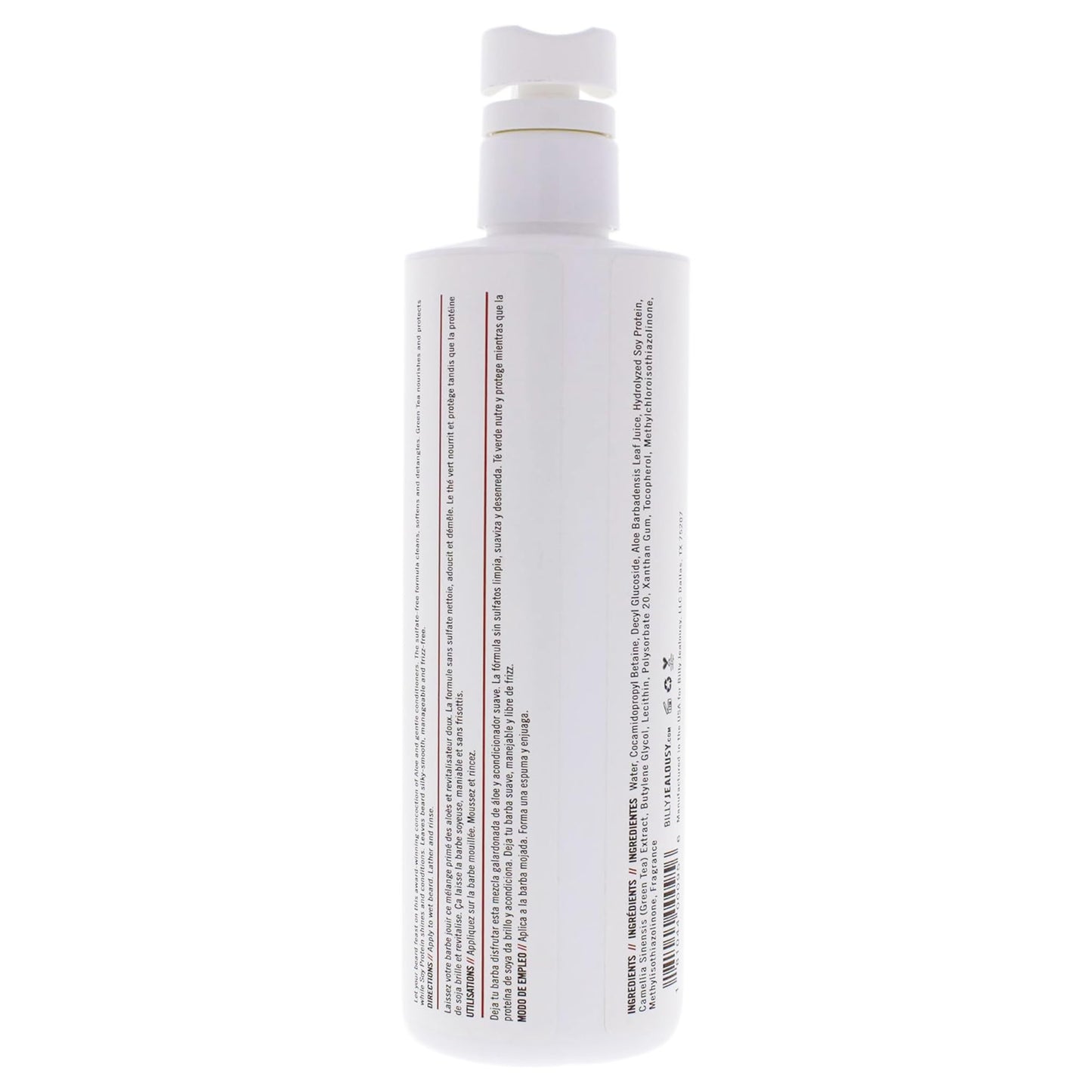 Billy Jealousy Beard Wash for Smooth, Manageable & Frizz-free Facial Hair, Beard Care Enriched with Hydrating Aloe & Strengthening & Conditioning
