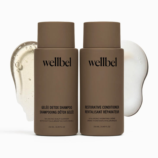 Detox + Restore Duo - Shampoo & Conditioner Set for Scalp Health & Hydration - Microbiome Reset & Frizz Control with Peptides & Hyaluronic Acid (2 x Beauty & Personal Care WELLBEL