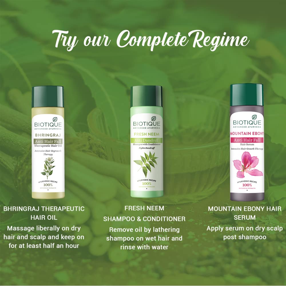 Biotique Margosa Anti-Dandruff Shampoo & Conditioner 190Ml/ 6.42 Fl.Oz I Leaves Hair Fresh, Lustrous And Full Of Natural Body