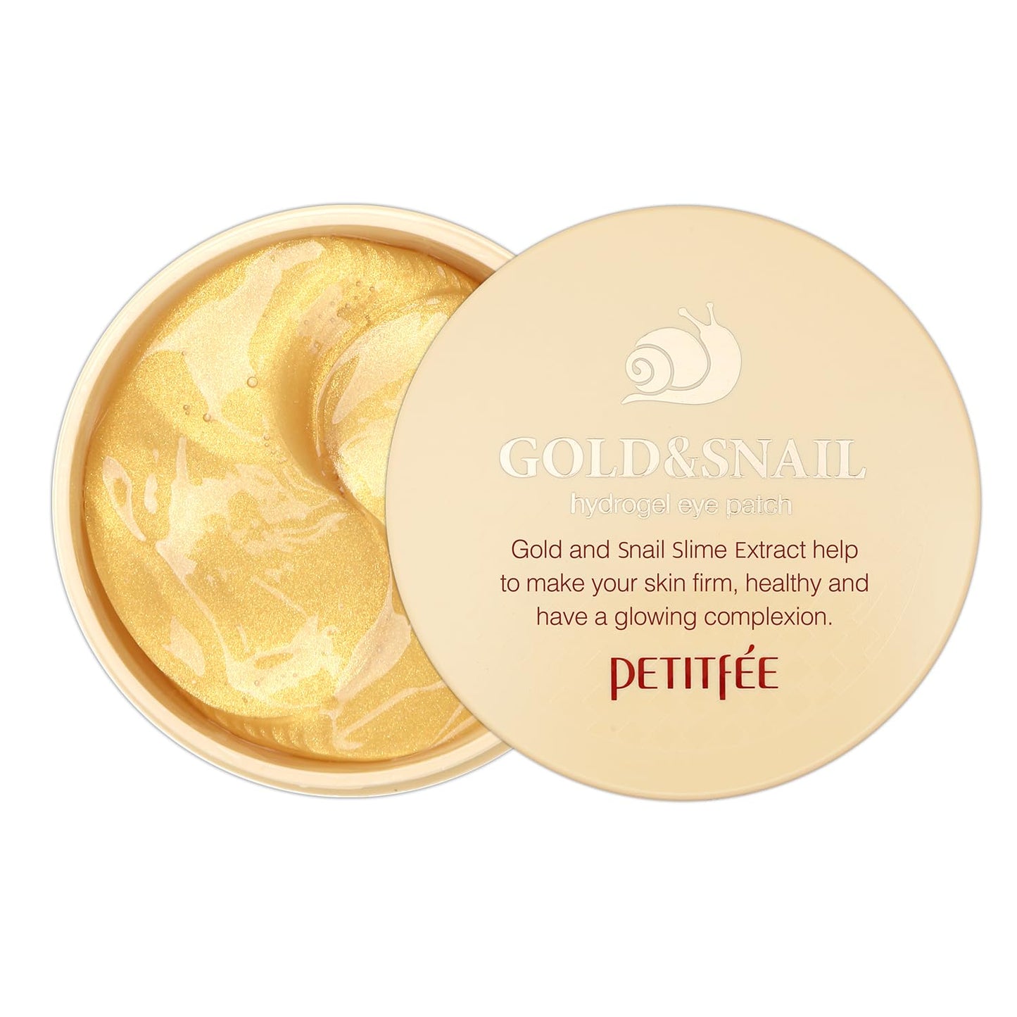 Petitfee Gold & Snail Hydrogel Eye Patch 60ea (30pairs) - 24k Gold Snail Eye Mask for Firming, Healthy Skin, Hydrating, Skin Elasticity, Snail