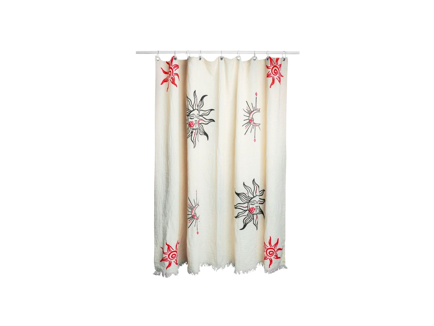 ICONIUM Shower Curtain, Boho, Muslin,Fabric 72-Inch Farmhouse Bathroom Decor with 12 Holes (Leopard)