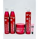 Firenze Professional Curl Control Shampoo 10.1 oz, Conditioner 10.1 oz, Leave-in Cream 10.1 & Mask Treatment13.5 oz- m- Free Starry Lip Plumping Gloss