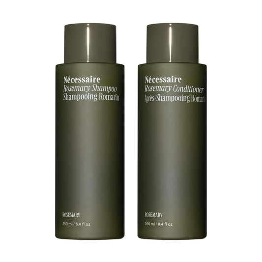 Nécessaire Rosemary Hair Duo | Multi-Protein Strengthening Rosemary Shampoo and Conditioner Set For Thinning Hair. For Women + Men. Free Of Sulfates