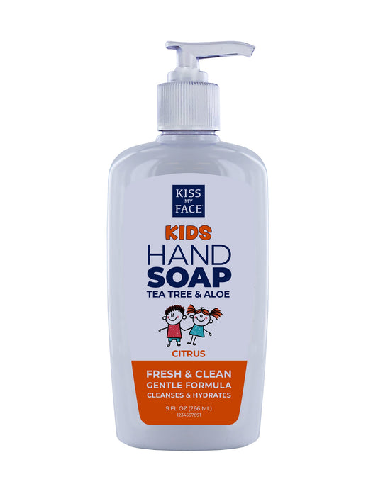 Kiss My Face Hand Soap, Tea Tree & Aloe, Citrus Scent, Fresh, Clean, Cleanses, Hydrates, Gentle Formula, White, 9 Fl Oz Beauty & Personal Care Kiss My Face