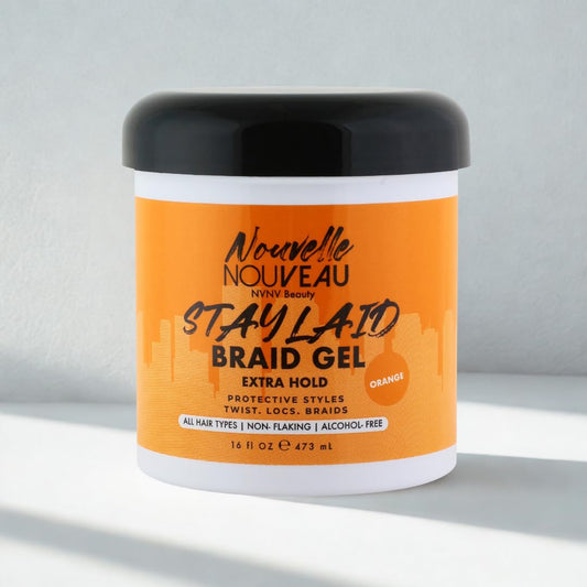 Nouvelle NOUVEAU Stay Laid Braid Gel, Extra Hold, Alcohol Free, Orange Scent, 16 oz