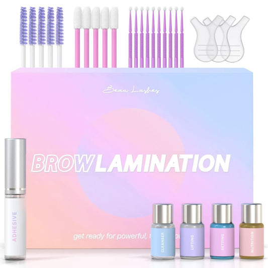 Brow Lamination Kit by Beau | Professional Eyebrow Lamination Kit with Keratin Conditioning | Instant DIY Eye Brow Lift Kit for Fuller, Thicker
