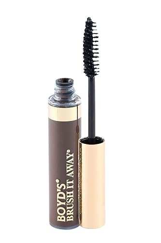 Boyd’s Brush It Away | Grey Hair Root Touch Up for Women & Men | Temporary Hair Color Mascara | Quick-Dry Water-Resistant Concealing Formula | Medium