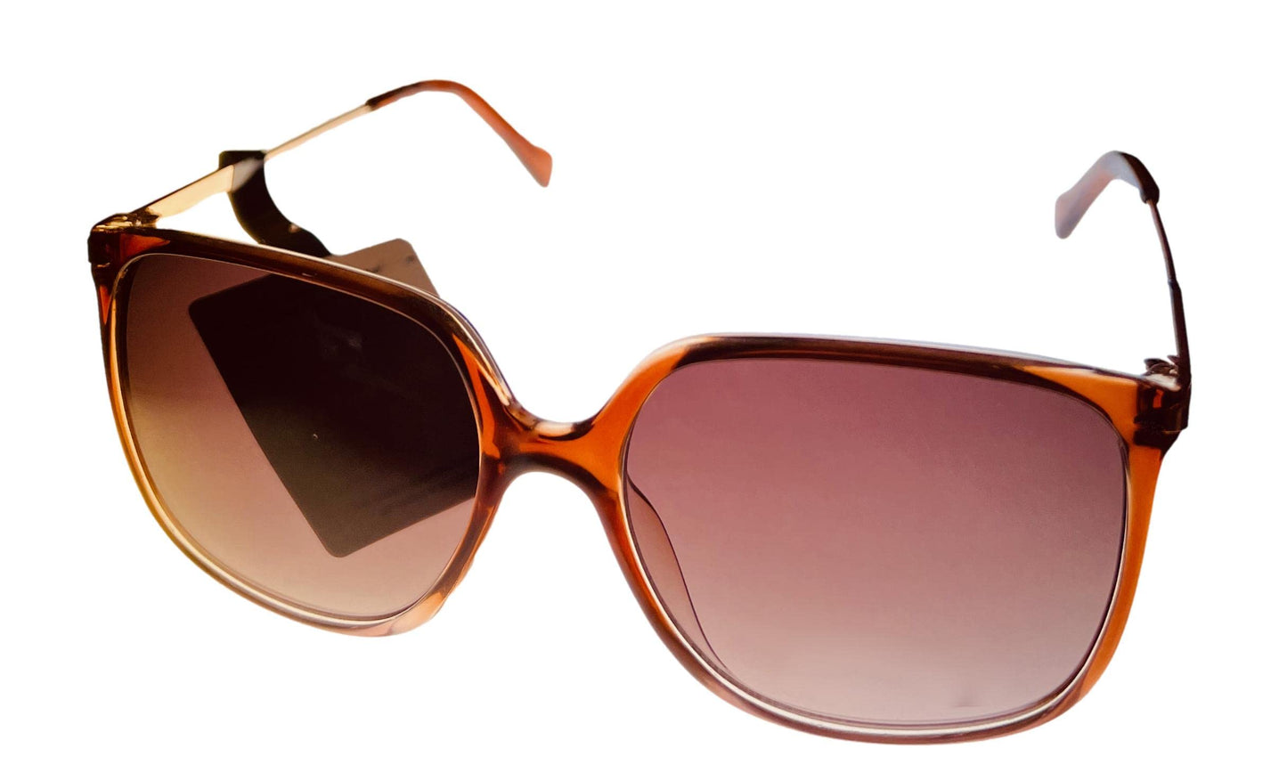 Lucky Brand Women's Lucky Sunglasses Brown to Blush Gradient Square, 58-16-140