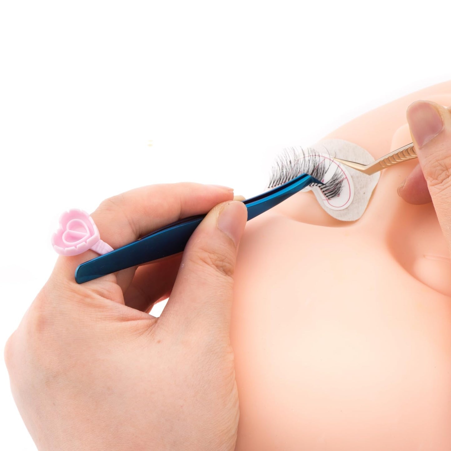 Eyelash Extension Supplies, 100PCS Volume Heart Glue Rings for Lashes Fan, Lash Glue Holder Ring Cups, Eyelash Glue Rings for Lash Extension Supplies