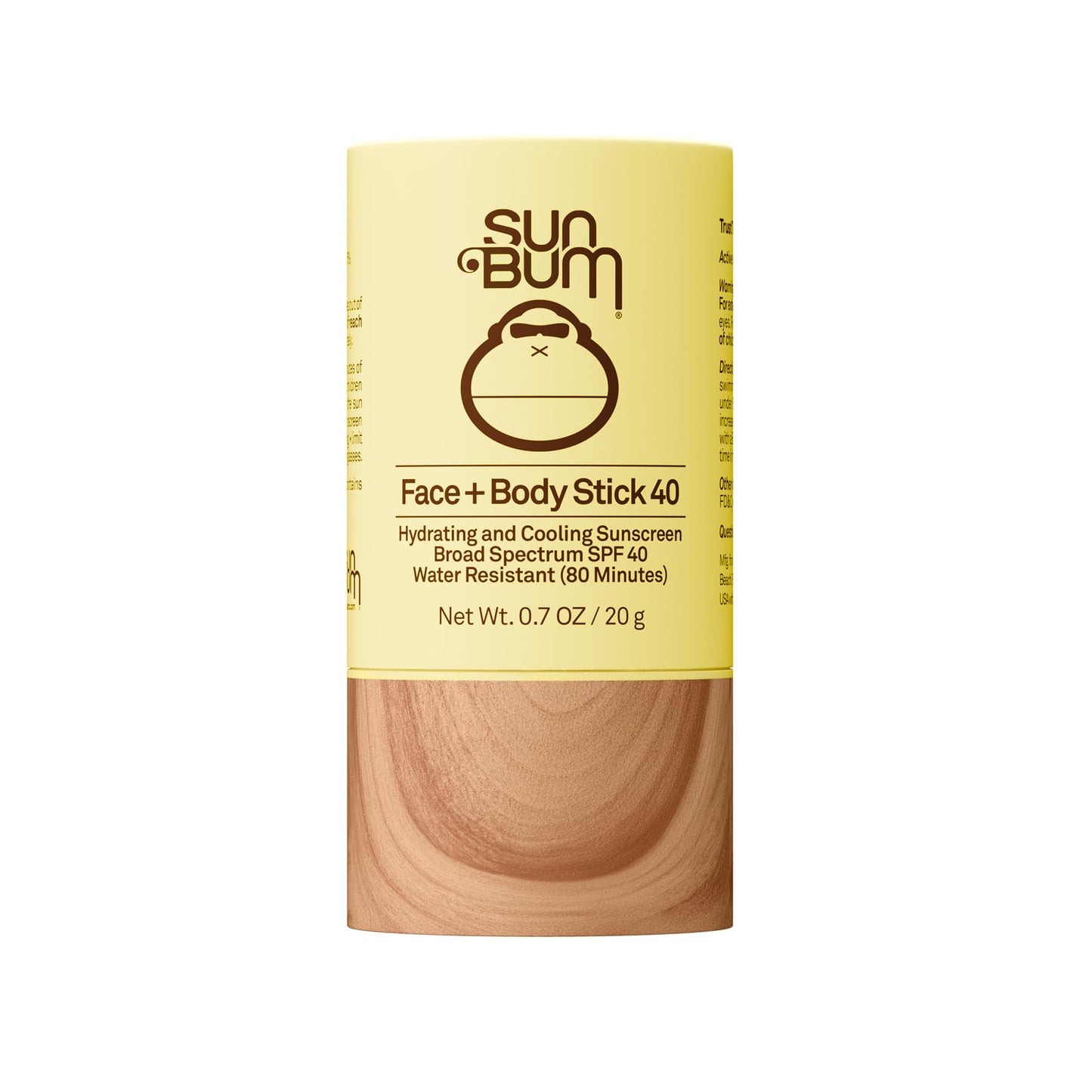 Sun Bum Original SPF 40 Cooling Face and Body Sunscreen Stick - Water resistant Broad Spectrum Facial Sunscreen - Hawaii 104 Act Compliant (Made