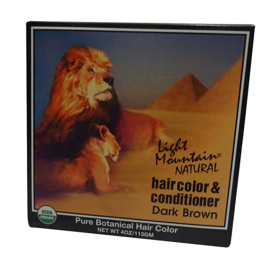 Light Mountain Organic Hair Color and Conditioner - Dark Brown - 4 oz