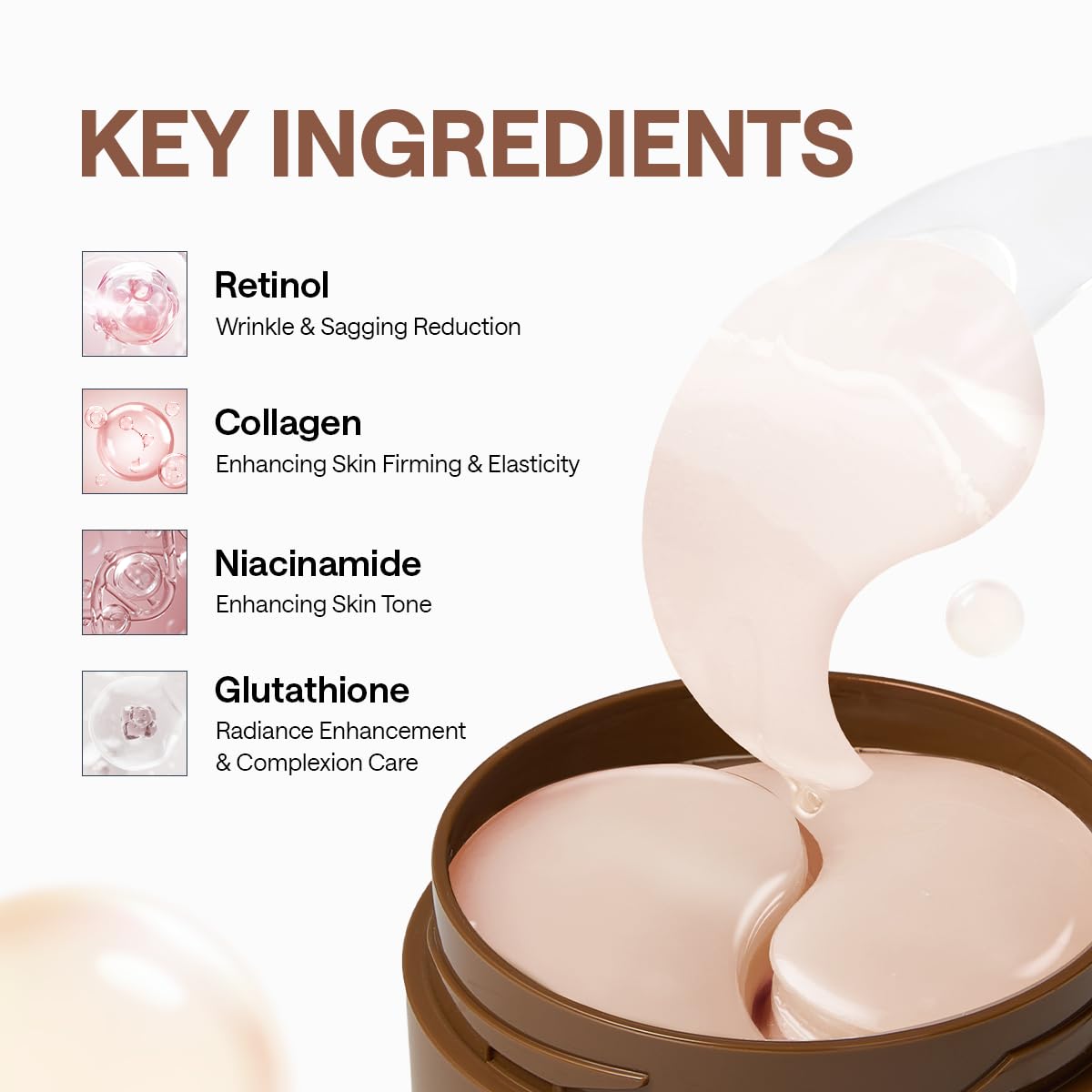MEDIHEAL Retinol Collagen Under Eye Patches - Korean Hydrogel Eye Pads (60 patches) with 95% Retinol & Collagen - Improves Puffy Eyes & Dark Circles Beauty and Personal Care MEDIHEAL