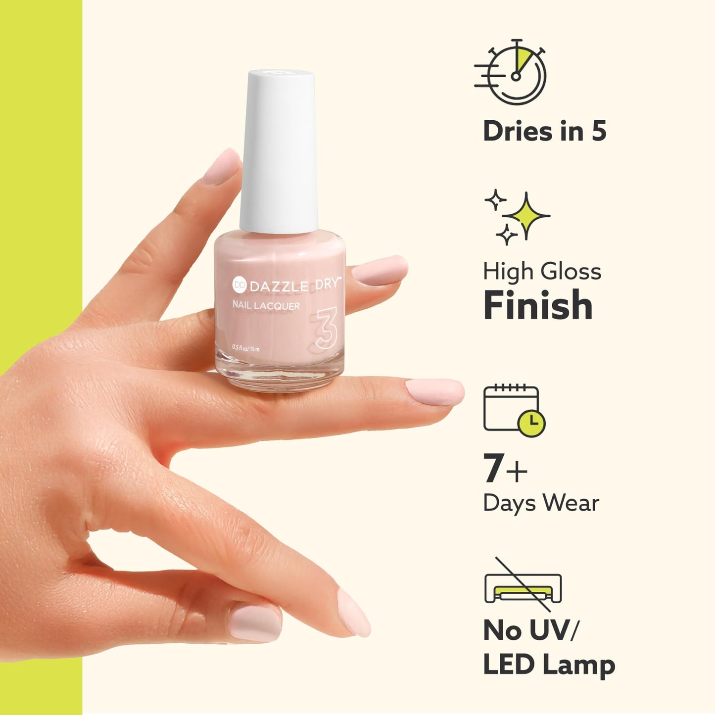 Dazzle Dry Nail Lacquer (Step 3) - Spearmint Tea - A turquoise crème. Full coverage cream. (0.5 fl oz)