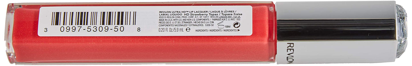 Revlon Ultra HD Lip Lacquer, HD Strawberry Topaz