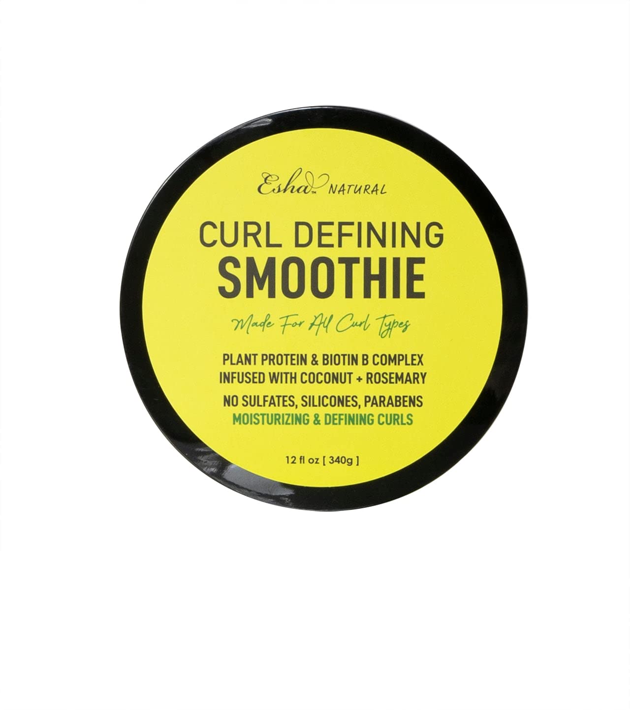 Esha Girl Natural - Curl Smoothie - Style & Define Your 3C & 4C Curls - Revive Your Curls - Frizz Control, Hydrate, Rosemary Biotin Treatment - Tame