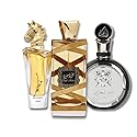Lattafa for Unisex 3 Piece Eau de Parfum Gift Set (Maahir + Fakhar for Men + Oud Mood Elixir) 3.4 Ounce/100 ml each