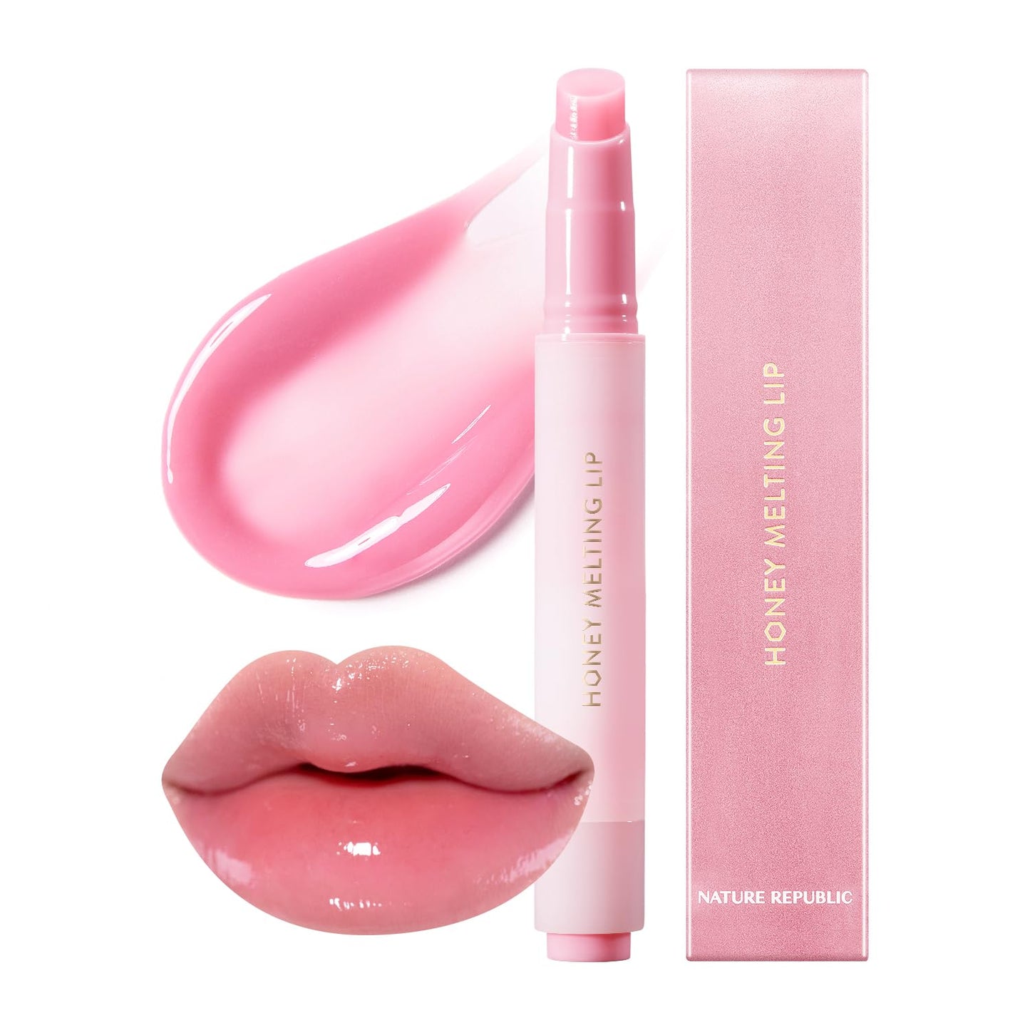 Nature Republic HONEY MELTING LIP PLUMPING (11 PINK) SOFT LIP STICK Tint & Plump Hydrating Gloss, Moisturizing balms, Volumizing formula & Sheer tint Beauty and Personal Care Nature Republic Default Title