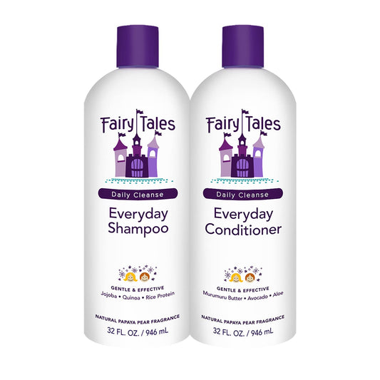 Fairy Tales Daily Cleanse Everyday Kids Shampoo + Conditioner set - Gentle Natural Defining Product, Tangle Free, Moisturizing and Hydrating, Clean + Beauty & Personal Care Fairy Tales