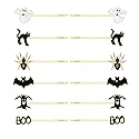 HZEYN 12 Pack Hallowen Hair Clips Spooky Ghost Spider Bat Devil Tree Bobby Pins Hair Accessories Costume Jewelry for Women Halloween Party Supplies