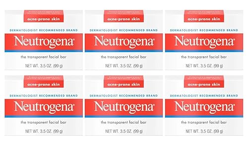 Neutrogena Facial Cleansing Bar Treatment for Acne-Prone Skin, Non-Medicated & Glycerin-Rich Hypoallergenic Formula with No Detergents or Dyes, 3.5 oz