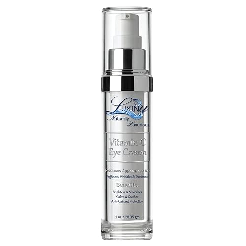 Luxiny Vitamin C Under Eye Cream for Dark Circles and Puffiness, Anti Aging, Enriched Retinol Eye Cream to Reduce Eye Bags, Fine Line and Wrinkles