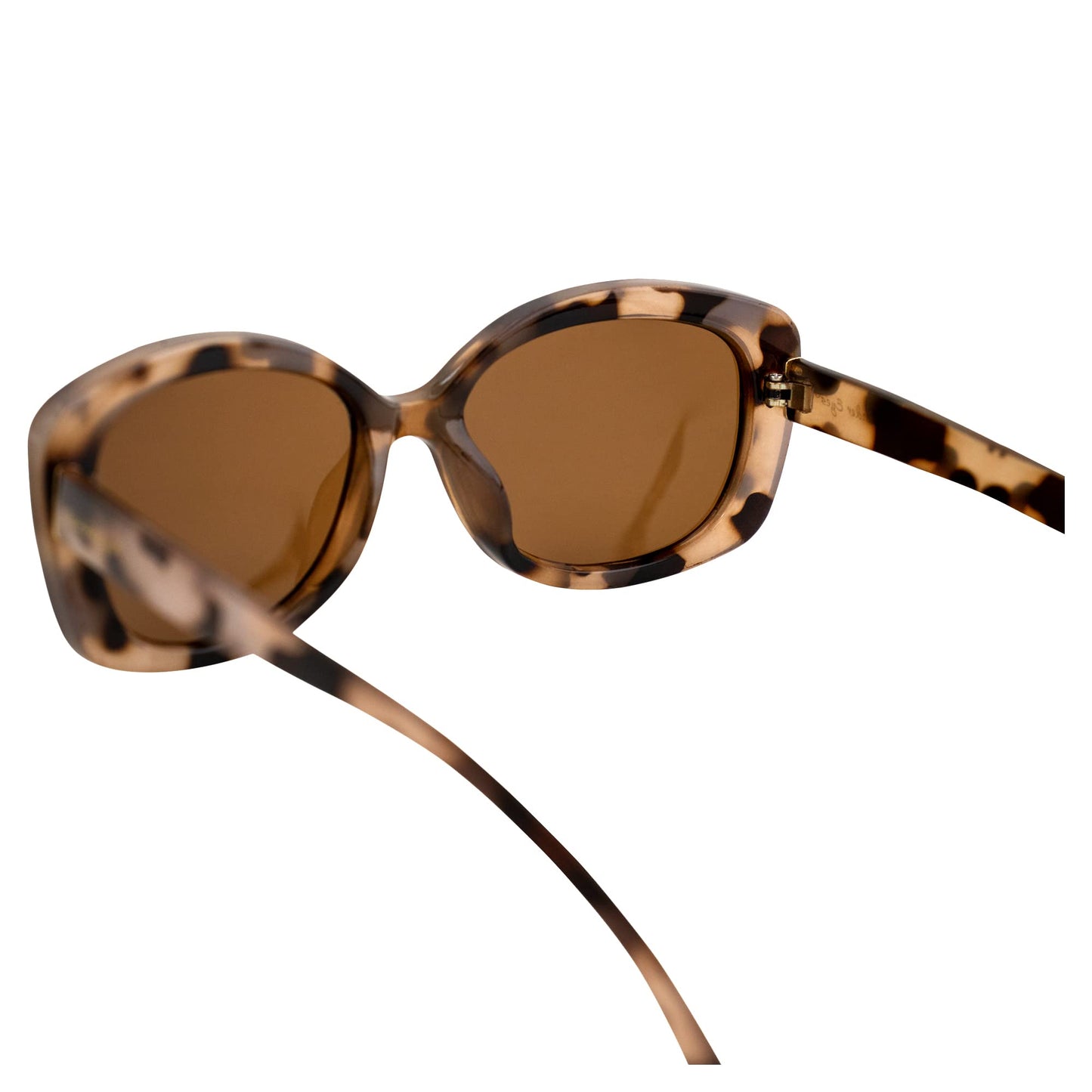 Islander Eyes Dominica Polarized Sunglasses for Women Pink Tortoise Frame w/Brown Lens