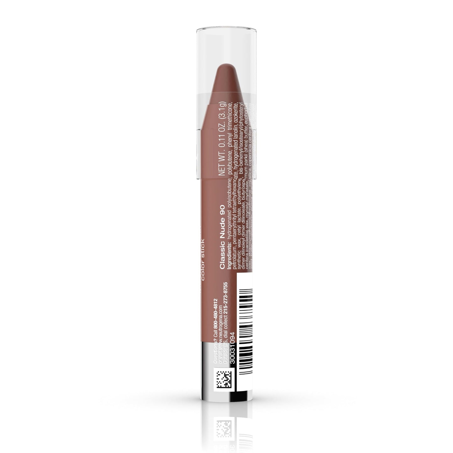 Neutrogena MoistureSmooth Color Stick for Lips, Moisturizing and Conditioning Lipstick with a Balm-Like Formula, Nourishing Shea Butter and Fruit