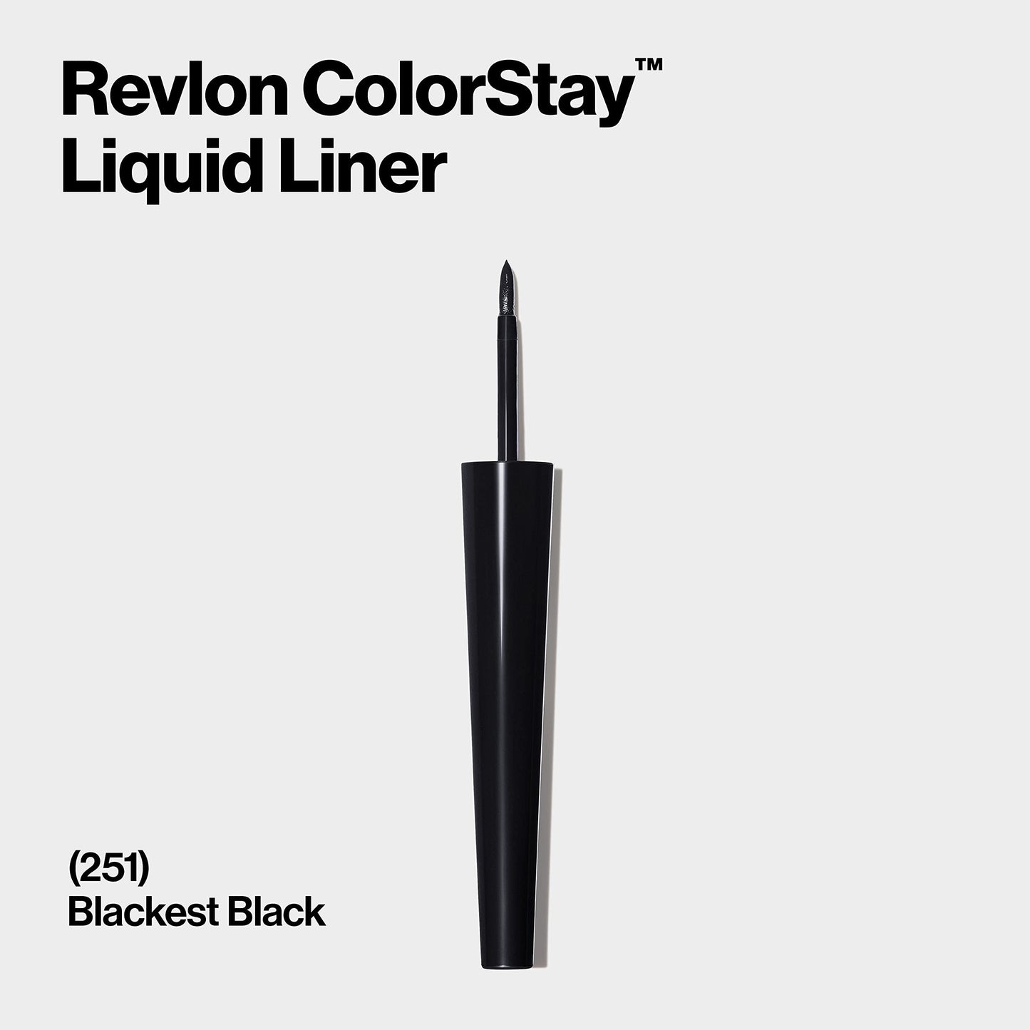 Revlon Liquid Eyeliner, ColorStay Eye Makeup, Waterproof, Smudgeproof, Stocking Stuffer for Her, Longwearing with Ultra-Fine Tip, Blackest Black