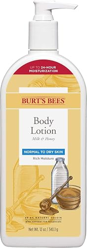 Burts Bees Body Lotion for Normal to Dry Skin with Milk & Honey, 12 Oz (Package May Vary)