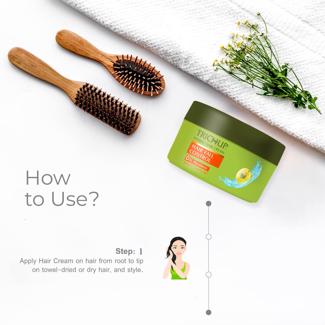 Trichup Hair Fall Control Herbal Hair Cream (200ml)