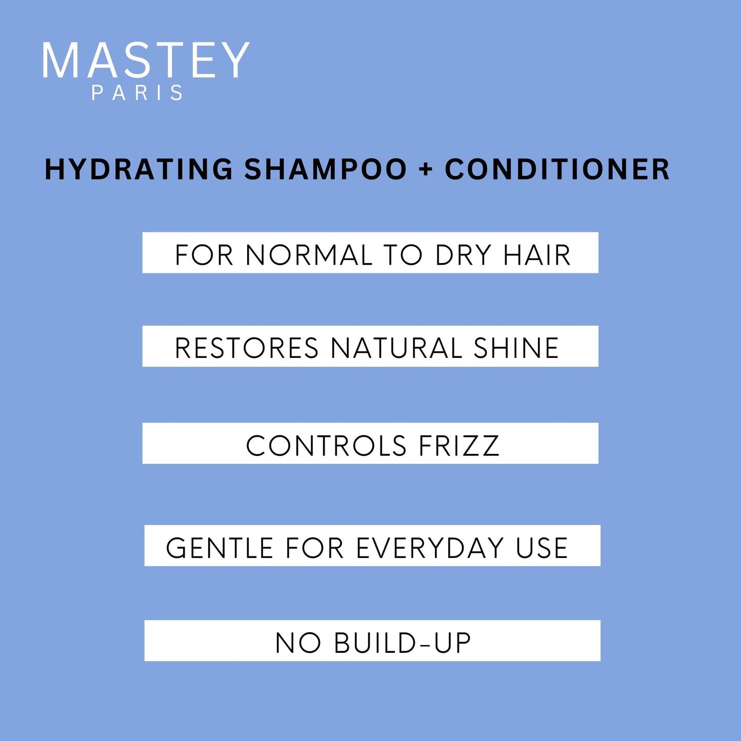 Mastey Paris Classic Professional Hair Care - Traite Shampoo 32 oz + Frehair Conditioner 32 oz Duo Set, Sulfate Free, Lipid & Amino Acid Fortified