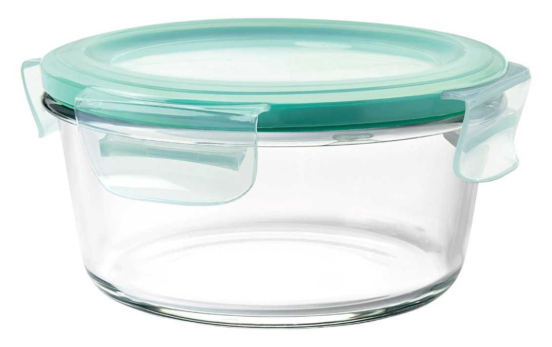 OXO Good Grips 4 Cup Smart Seal Leakproof Glass Round Airtight Food Storage Container