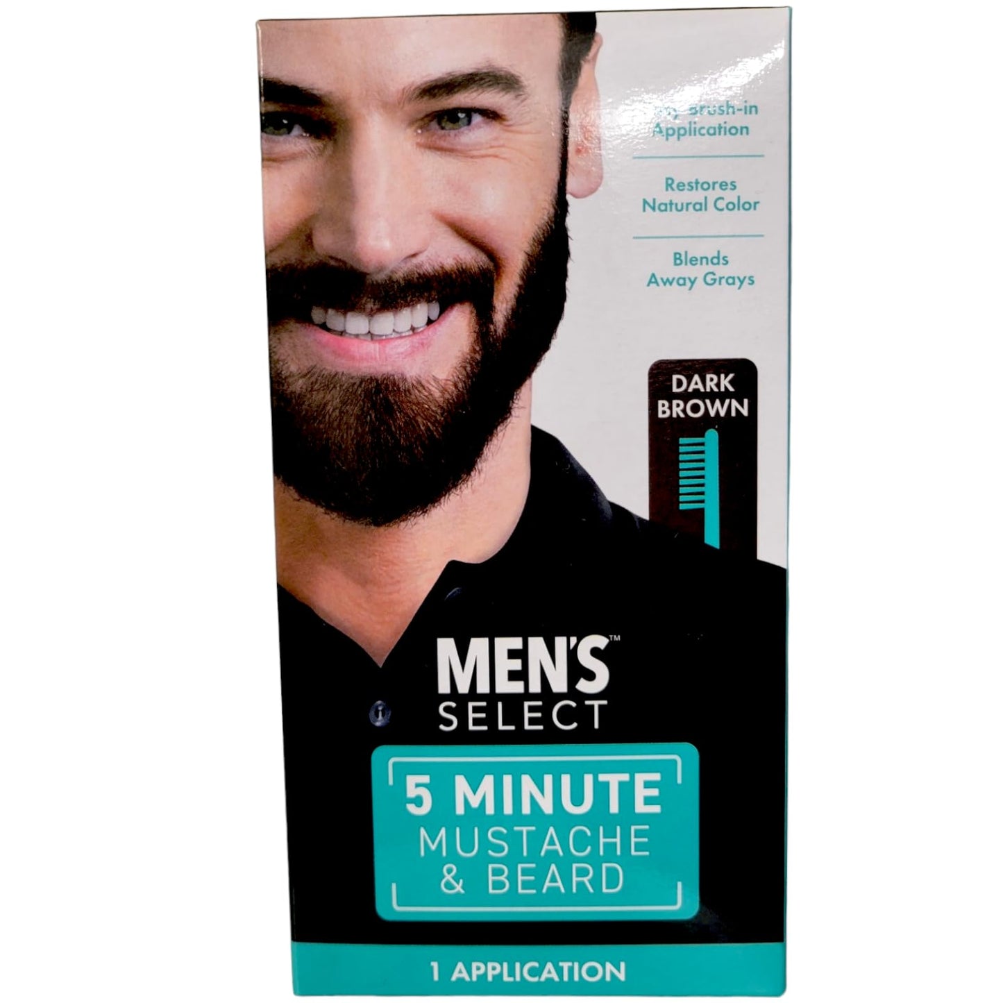 Lot of 3 Brush-In Facial Hair Color Gel Kits for Men Brown Color