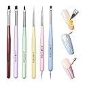 Modelones Nail Art Brushes Set, Nail Brush kit Gel Polish, Extension Gel, Liner, Clean up, Carving, Apex Building, Dotting Pens Professional Tools