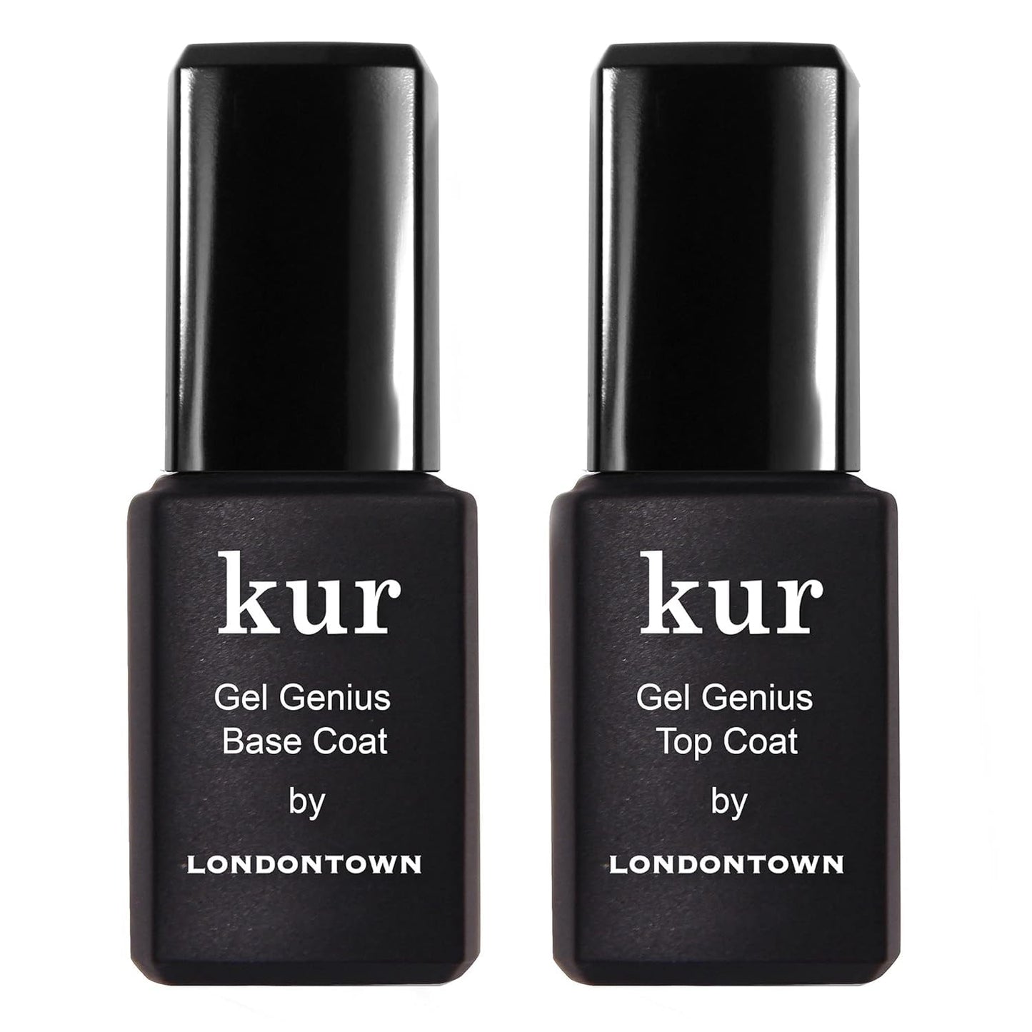 LONDONTOWN kur Gel Genius Gel-Like Set, Top Coat & Base Coat Set For Long Lasting Manicure Beauty & Personal Care LONDONTOWN