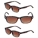 3 Pair of Reading Sunglasses (non bifocal) for Men and Women (Tortoise/Tortoise, 1.5)