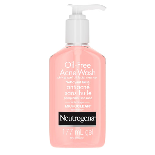 Neutrogena Oil-Free Acne Wash Facial Cleanser, Pink Grapefruit, 6 Ounce
