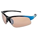 MAXX Domain Sport Golf Sunglasses Black w/Blue Frames & HD Amber Lenses