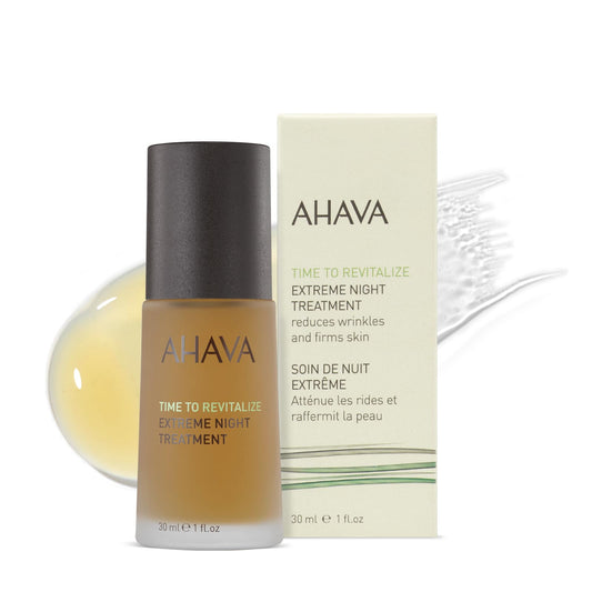 AHAVA Extreme Night Treatment - Exclusive Moisturizer, Neck & Chest Cream, Smoothes Skin & Reduces Wrinkles, Enriched with Patented Extreme Complex