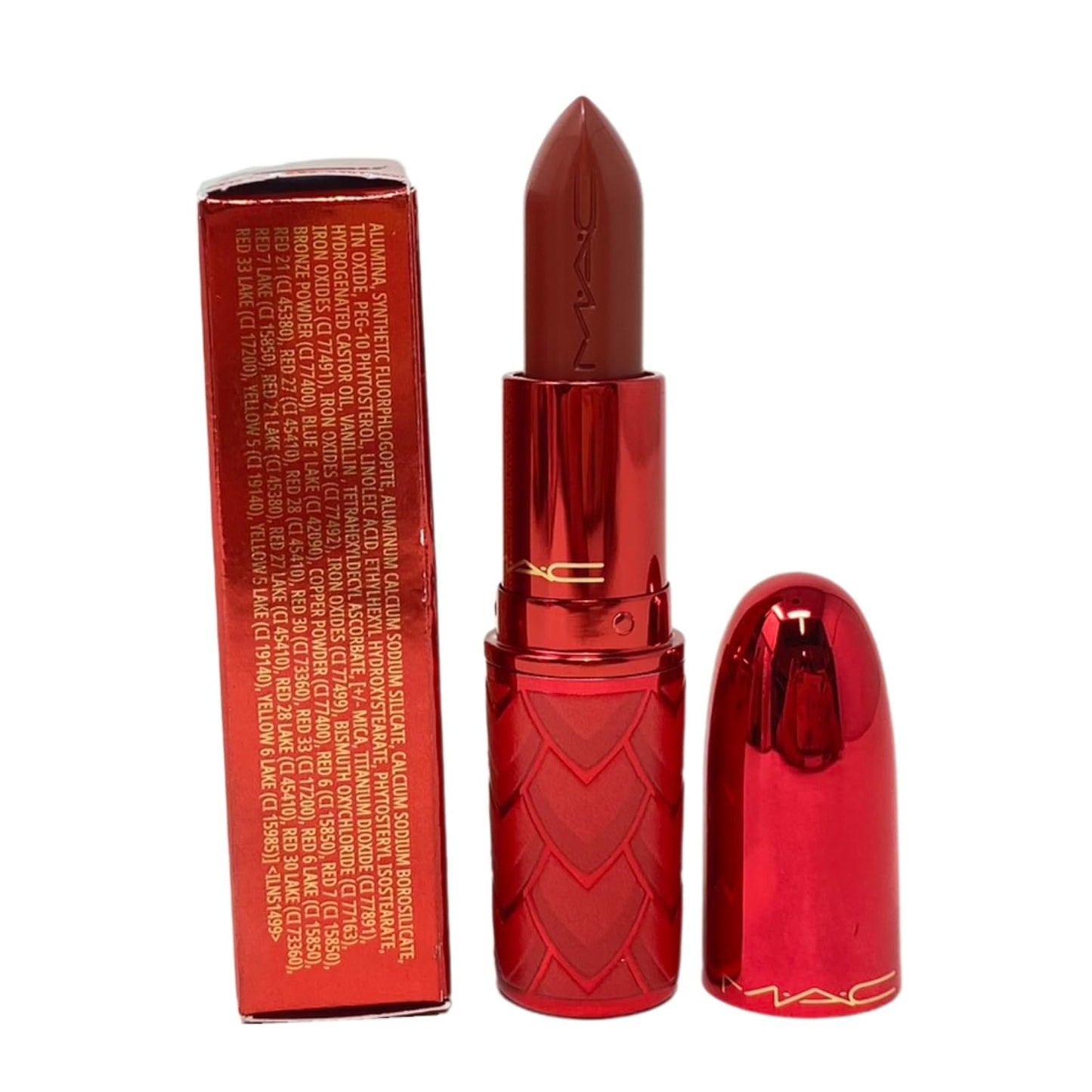 MAC Cosmetics Lovestruck Luck Collection Lustreglass Lipstick - Sweeter Cinnamon (Warm Brick) - 0.1 oz / 3 g