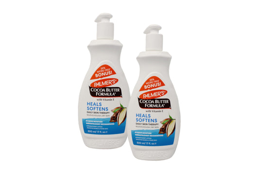 Palmers Cocoa Butter Lotion With Vitamin-E 17 Ounce Bonus (500ml) (Pack of 2)
