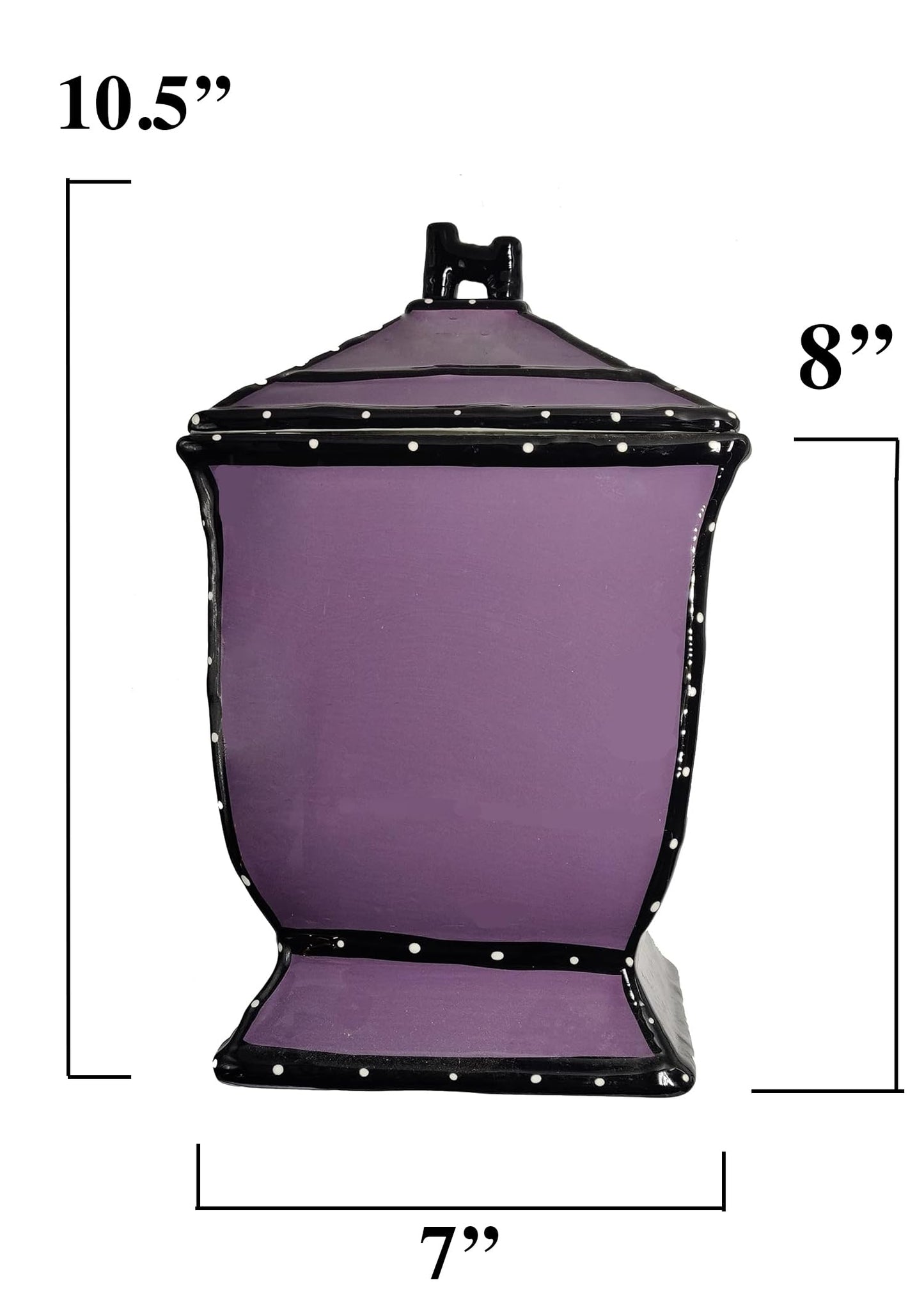 ACK Tuscany Hand Painted Ruffle Purple Cookie Jar, Ceramic Cookie Jar with Lid and and Rubber Seal, Food Storage Jar, Kitchen Décor, Snack Storage…