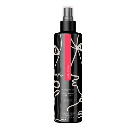 Pure Romance Hydrating Body Oil – Non-Greasy After Shower Moisturizer for Dry Skin – Infused with Jojoba and Argan Oils – Mist