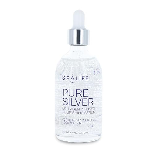 Spa Life Face Serum: Nourishing Gold & Silver Serums (Nourishing Silver & Collagen) 110 ml (3.7 Fl. Oz.) - Boosts Firmness, Hydration, and Radiance