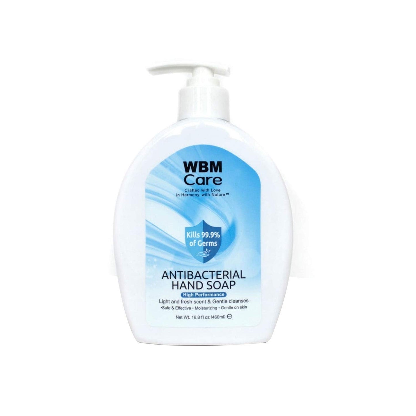 WBM Care Hand Soap, Crafted with Love in Harmony with Nature, Effective Cleanser with Light & Fresh Scent, Liquid Hand Soap - 16.8 fl oz/Each (Pack 1)
