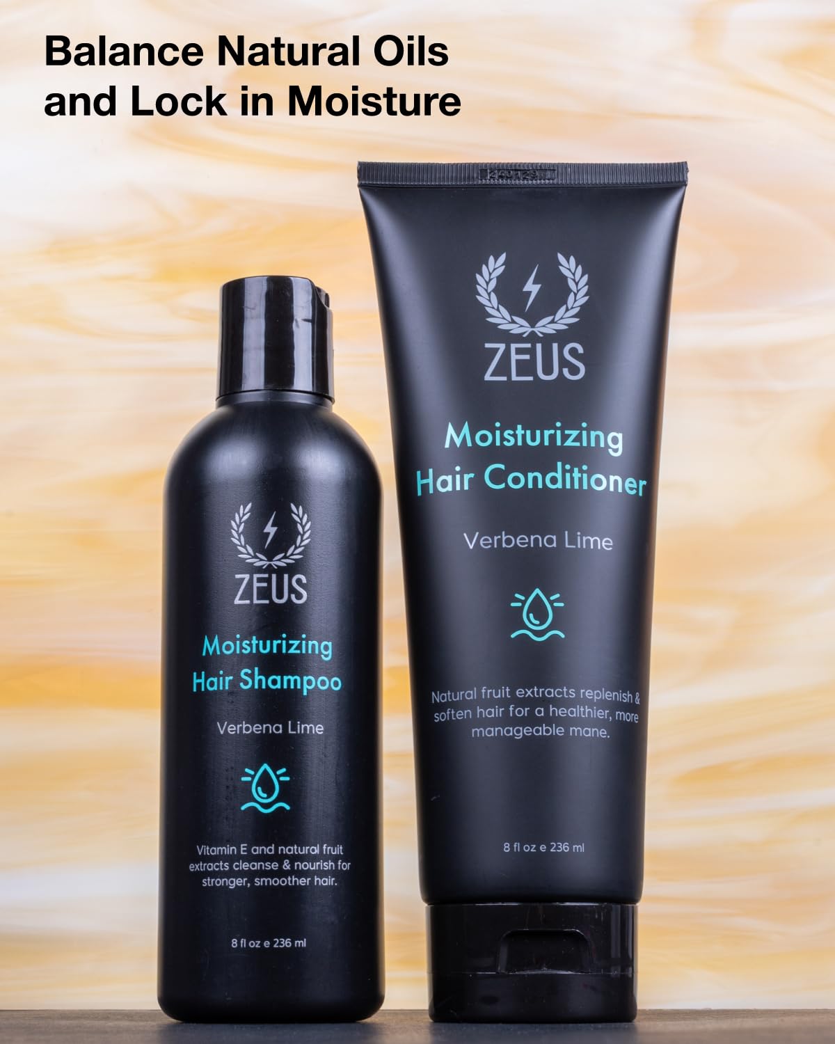 ZEUS Advanced Hair Wash Set for Men, Father’s Day Essential Shampoo & Conditioner Duo with Fruit Extracts & Argan Oil for Smooth, Healthy, Restoring