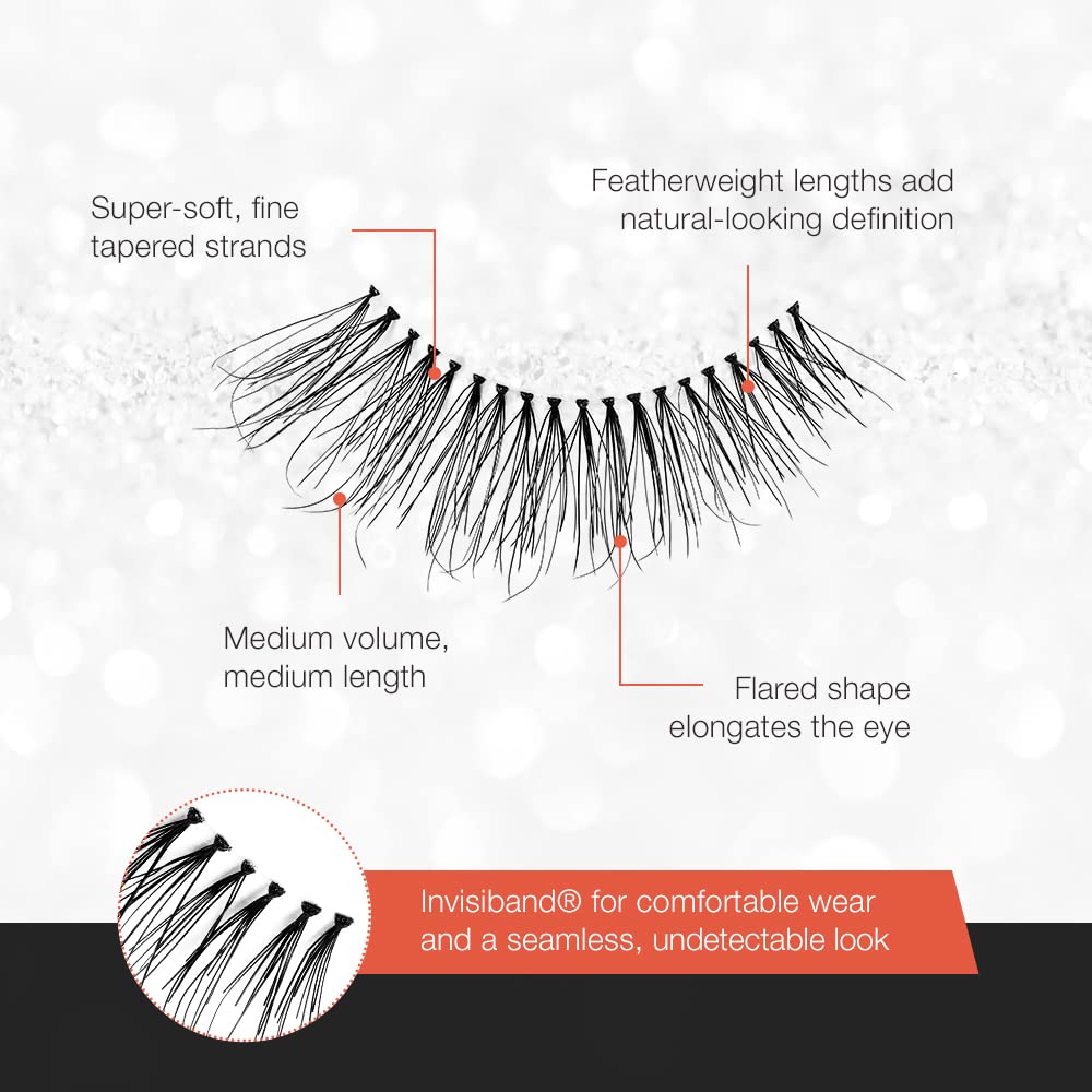 Ardell Naked Lashes Natural 432 with Invisiband - Lightweight, Natural False Eyelashes, Soft Volume Strip Lashes, 1 Pair