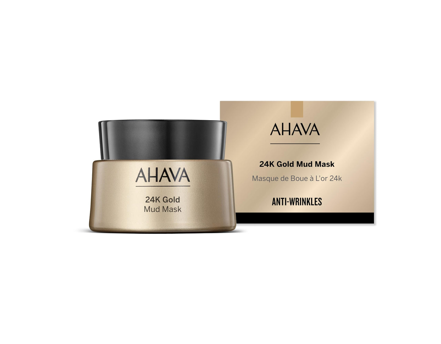 AHAVA 24K Gold Mineral Mud Mask - Luxury Mud Mask for Refined, Luminously Radiant Skin, Smoothes, Firms & Illuminates, includes 24K Gold, Osmoter