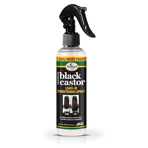 Difeel Jamaican Black Castor Leave-in Conditioning Spray 8 oz. - Hair Oil Spray for Hair Growth, Moisturizing, Hair Thickening, Detangling Treatment